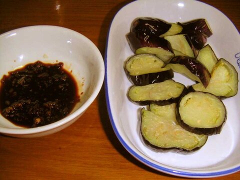 ナス素揚げ・生姜醤油で